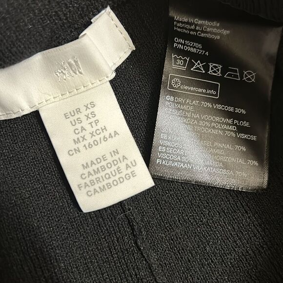 H&M Black Ribbed Stretchy Pants(Size XS) - Picture 5 of 5